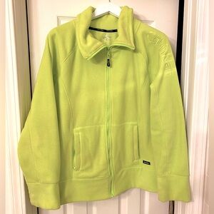 Calvin Klein Lime Green Fleece Jacket: Size XXL